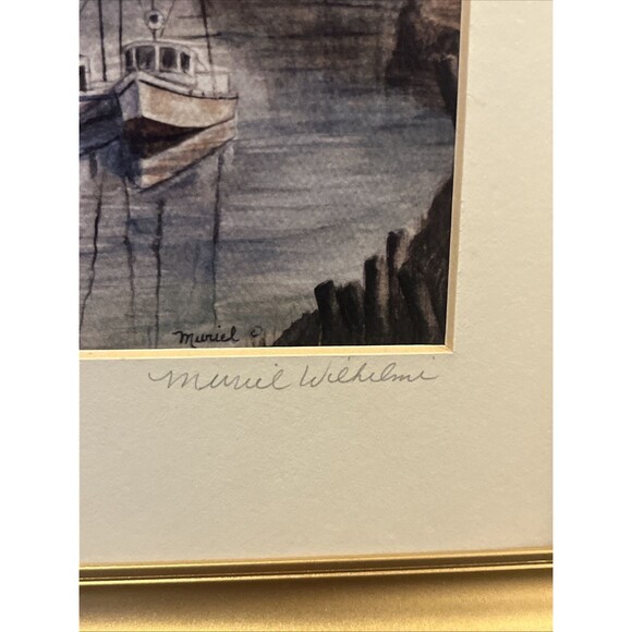 Muriel Louise Wilhelmi Artist “Albion Flats CA” Watercolor Lithograph Signed - Picture 3 of 12